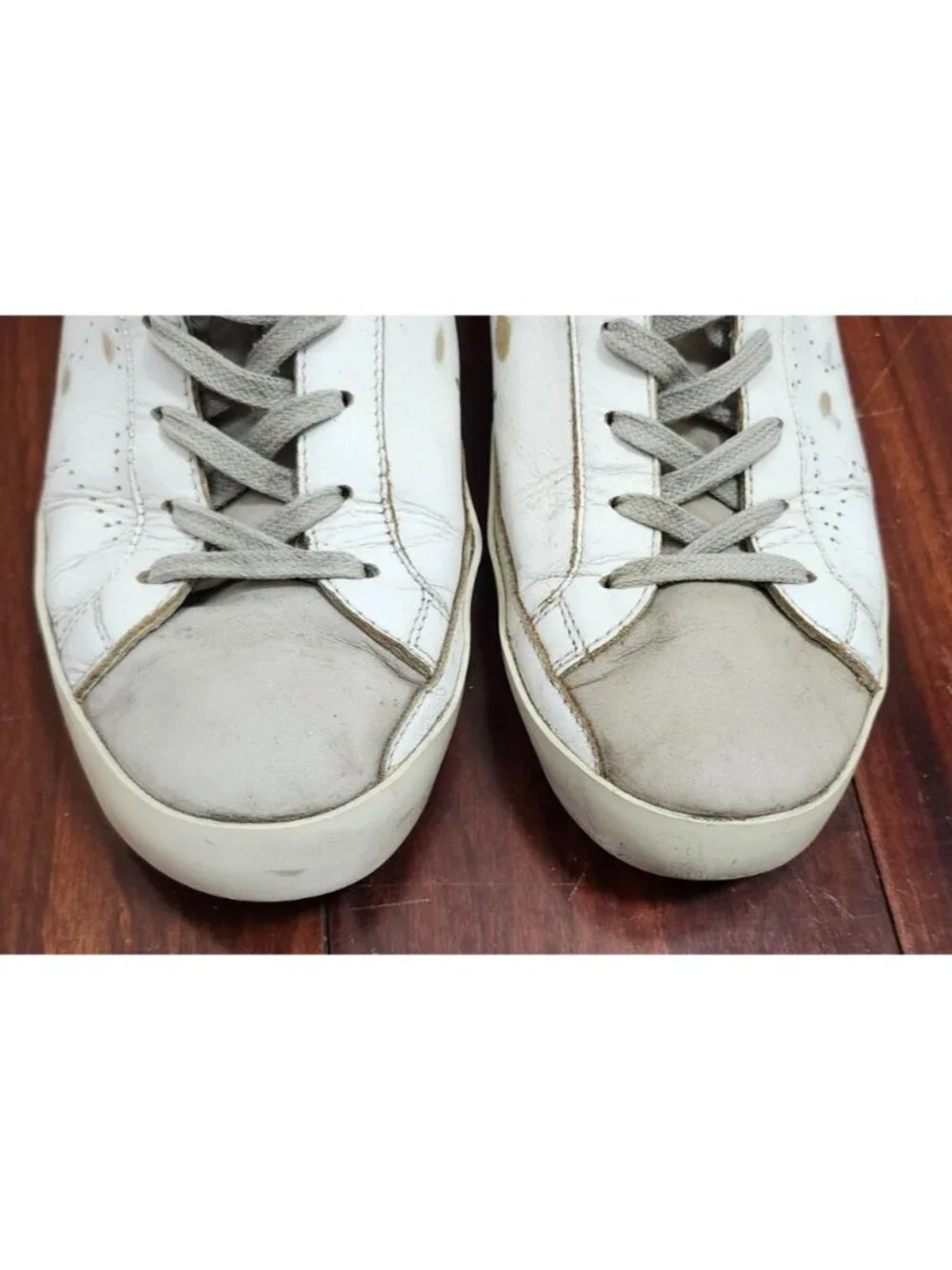 Golden Goose Superstar White Leather Low Top Sneakers EU 39 US 8.5 Made in Italy